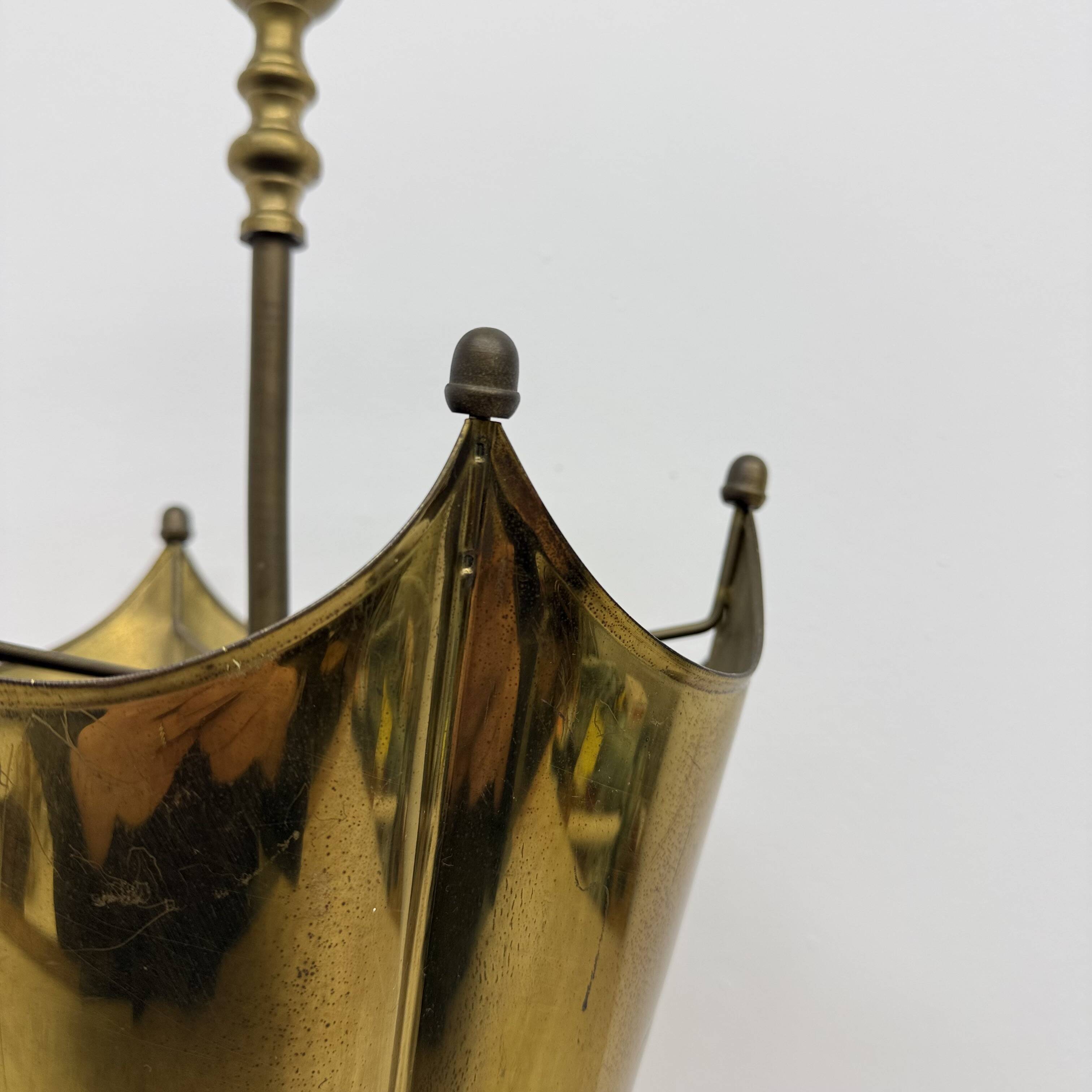 Mid-century design brass umbrella stand , 1970’s