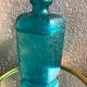 Marcel Franck cotton pot in blue glass 40s