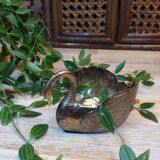 Vintage decorative metal swan