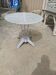 Vintage round bistro table – Perforated top