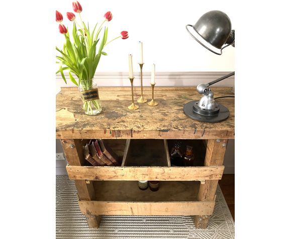Vintage carpenter's wooden workshop set