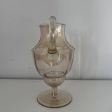 Iridescent glass carafe