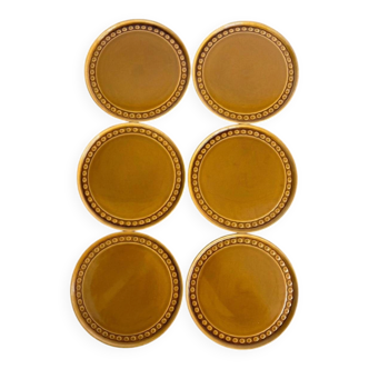 Set of 6 vintage 70s Melitta Ceracron dessert plates.
