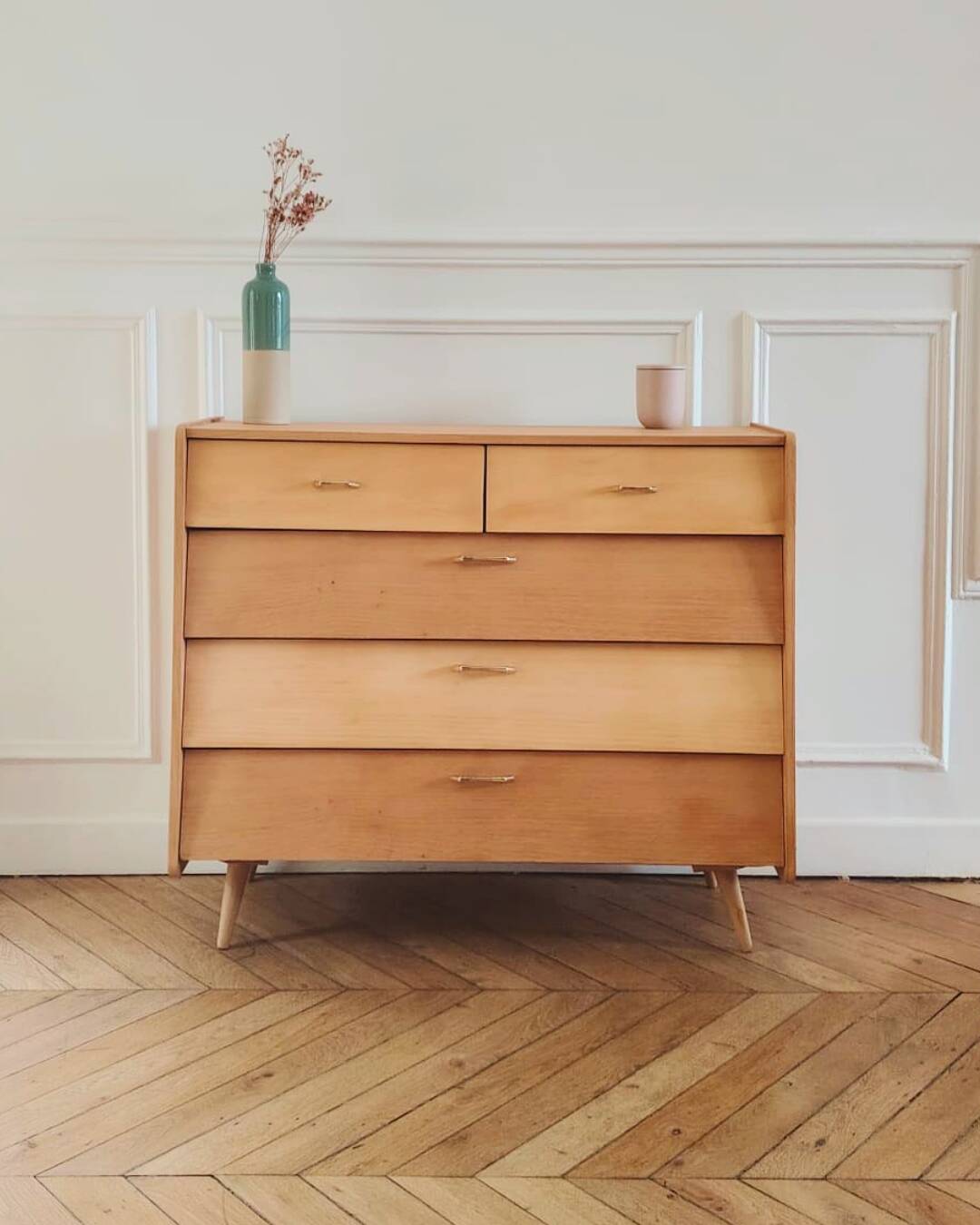 Renovated vintage shoe cabinet, 1960s
