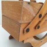 Wooden sewing cart
