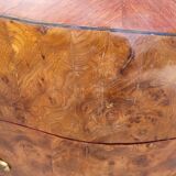 Louis XV style curved chest of drawers in marquetry