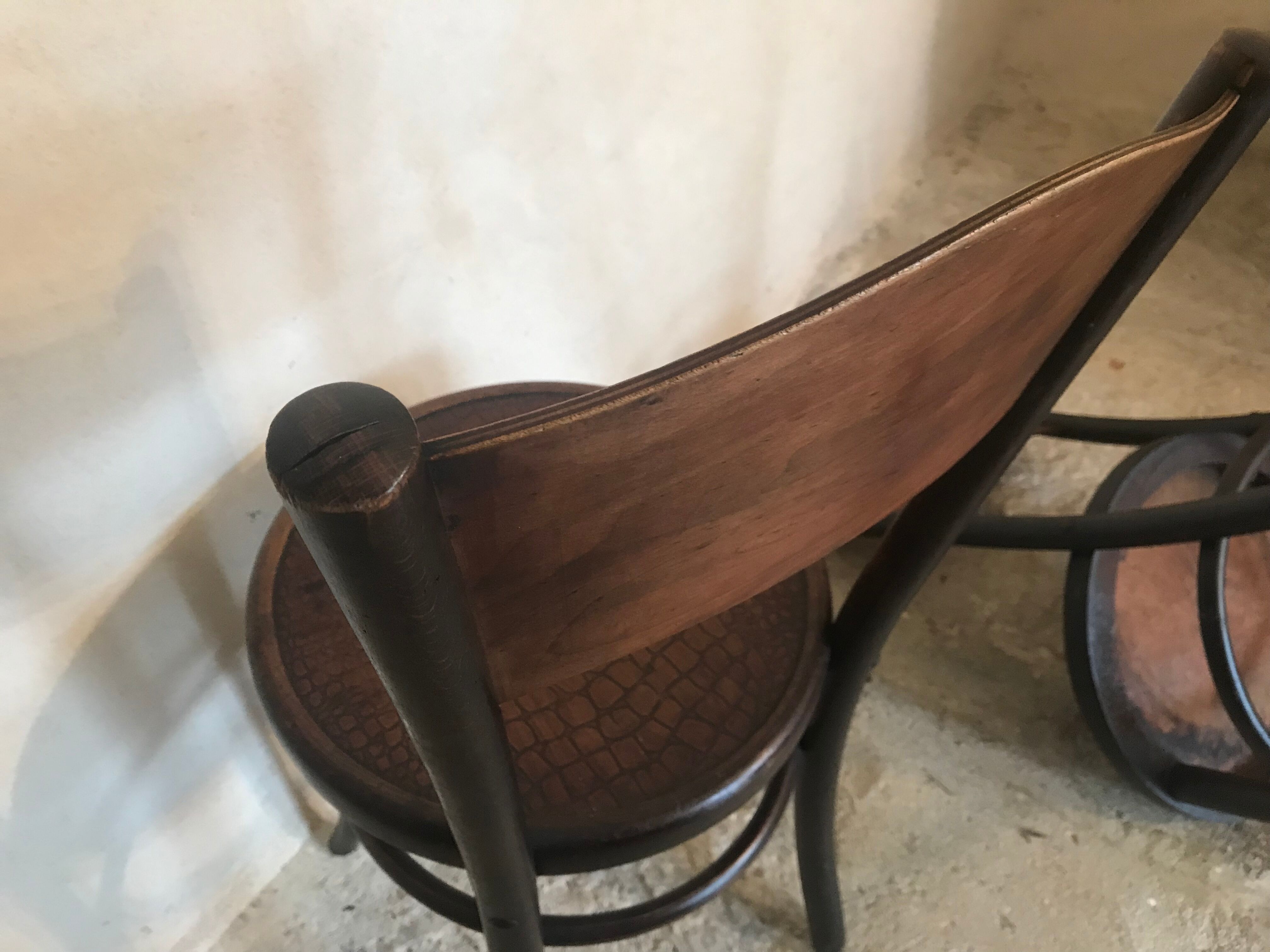 Paire de chaises bistrot vintage  Fischel 1900