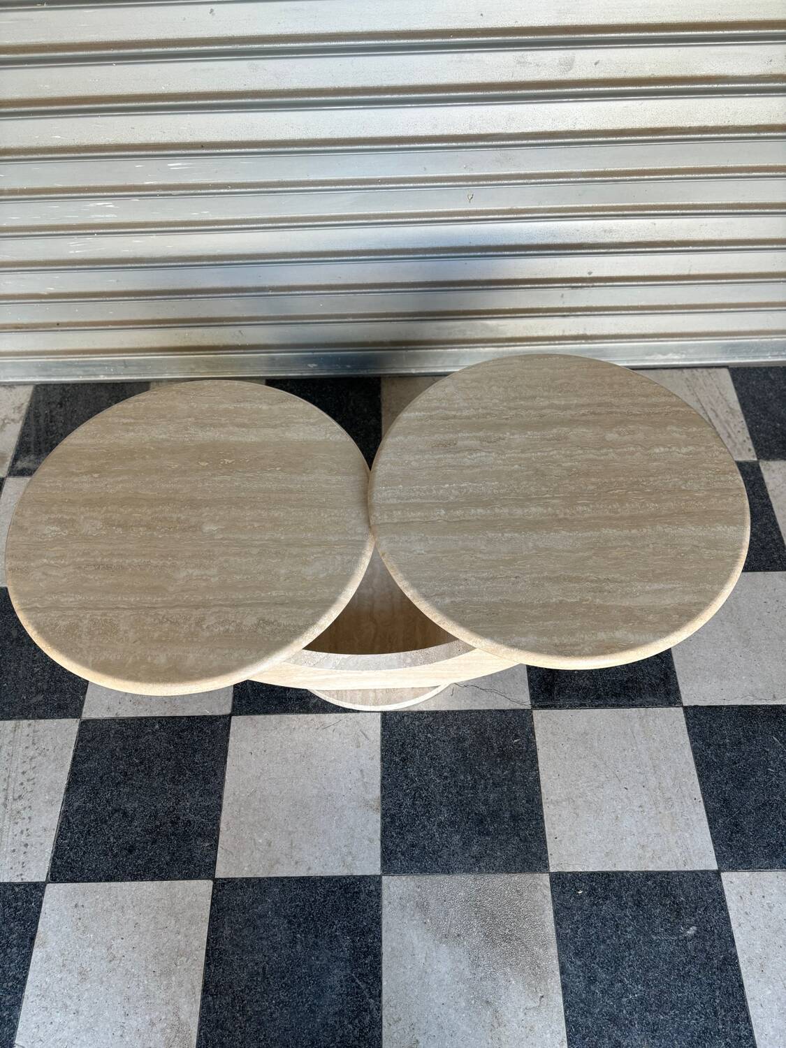 Italian travertine coffee table