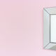 Vintage chrome mirror Cidue elementi d'arredo square 1970s Italy