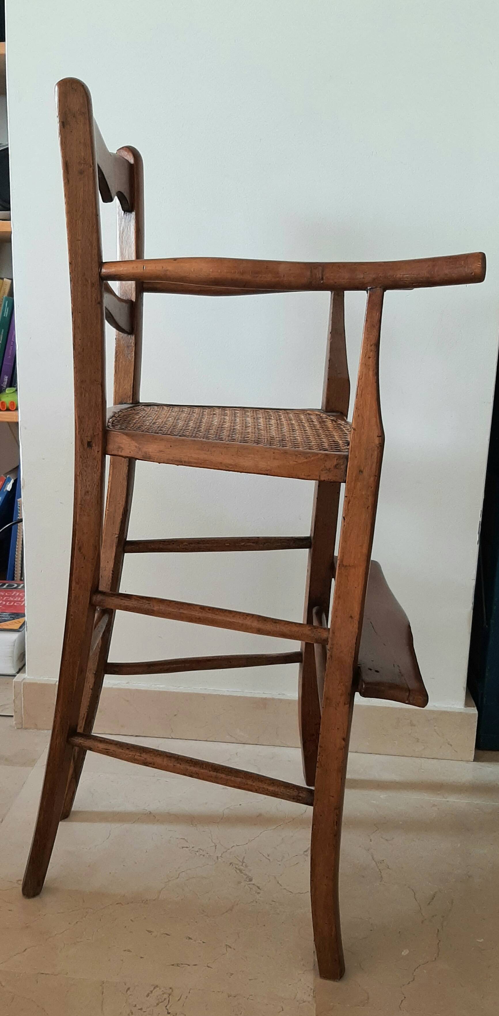 Chaise haute enfant vintage bois