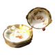 Five Antique Limoges Porcelain Berry Plates: Hand-Painted Gilbert, Gilded