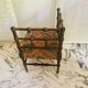 Vintage Art Deco corner chair in bobbin wood and fabric, circa 1930