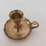 Brass handheld candle holder