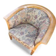 2 x armchair / club chair / floral fabric / 1980s