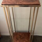 Belgo Chrom shelf 23kt gold plated from the 70s