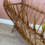 Rattan wicker magazine rack