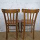 pair of vintage wooden bistro chairs