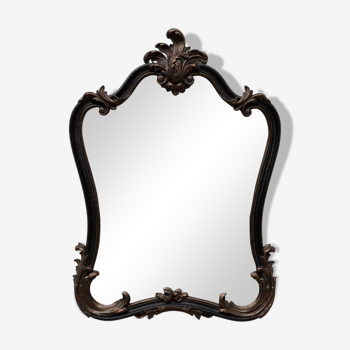 Black and gold baroque mirror