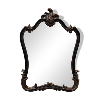Miroir baroque noir et or