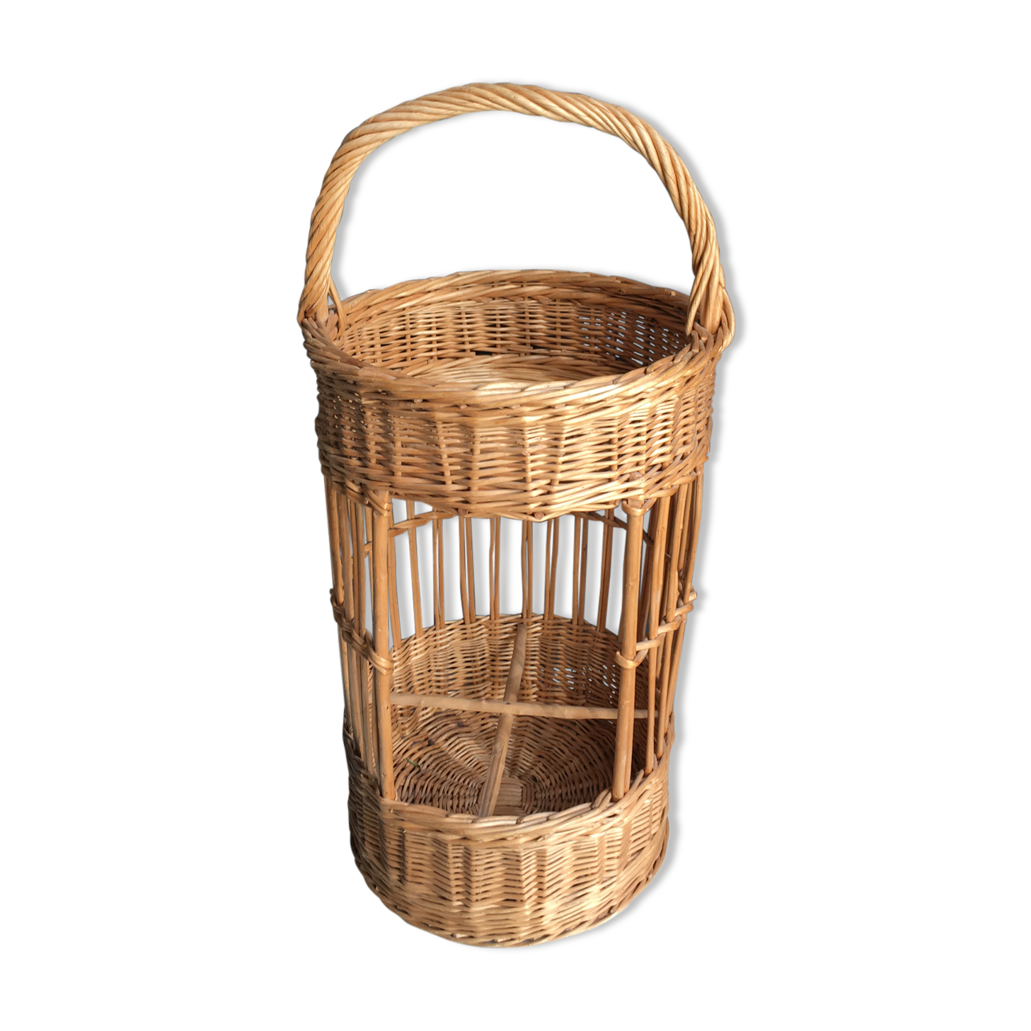 Bottle holders and glasses Wicker