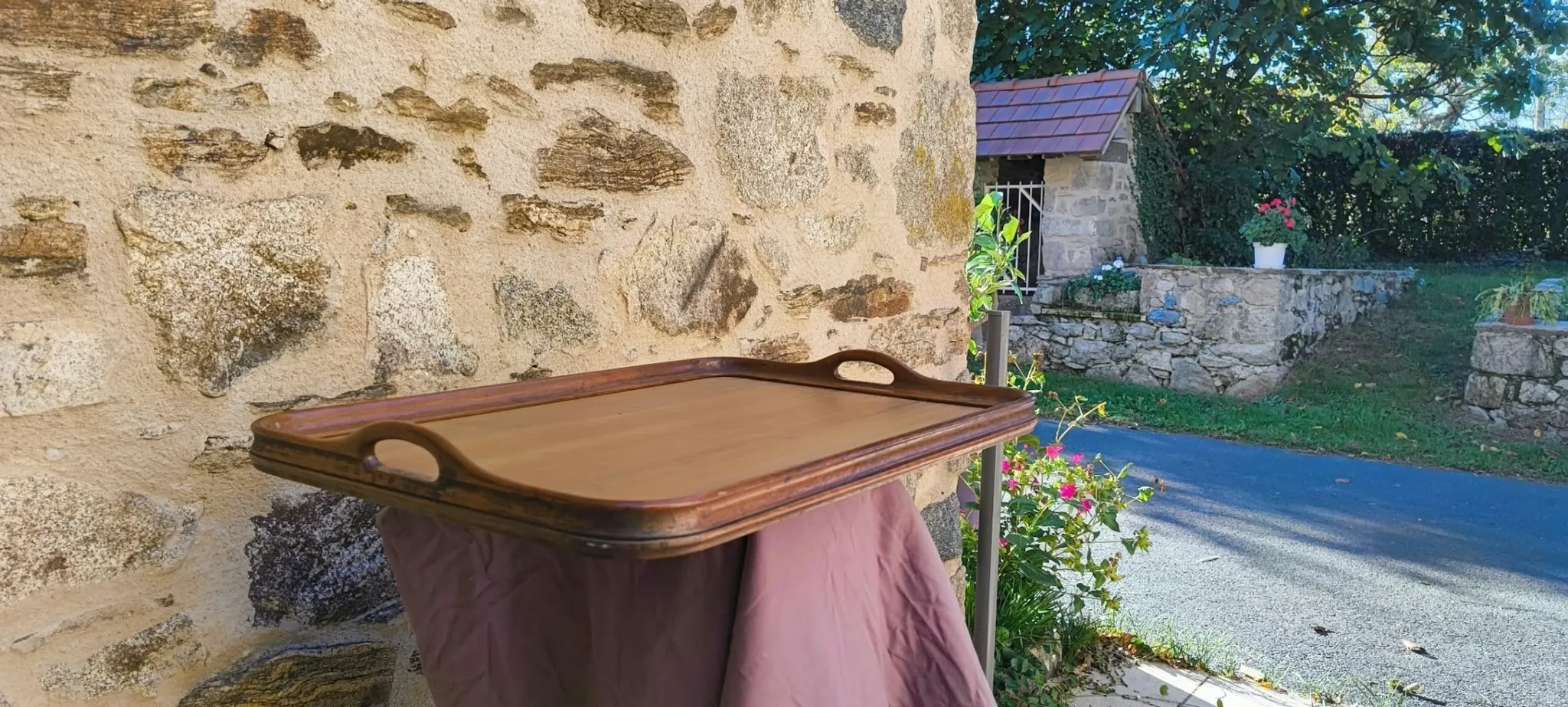 Large Art Deco wooden trays 1940 France