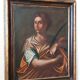 Oil on canvas antique - Saint Agnes - Roman school, 17th century