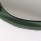 Cristal Arte Oval Green Grey Mid-Century Scalloped Wall Mirror, Italy, 1960
