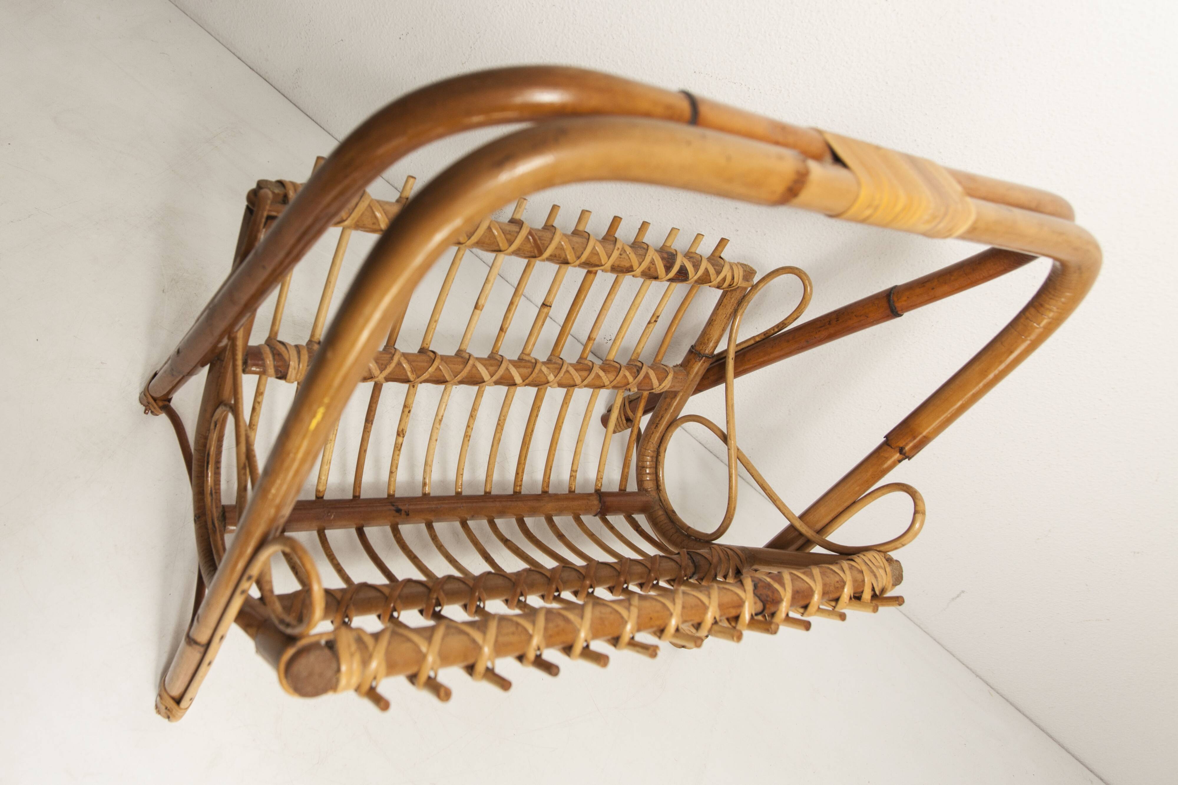 Bamboo magazine rack 1960