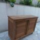 Vintage wooden buffet with a waxed finish, 2 sliding doors.