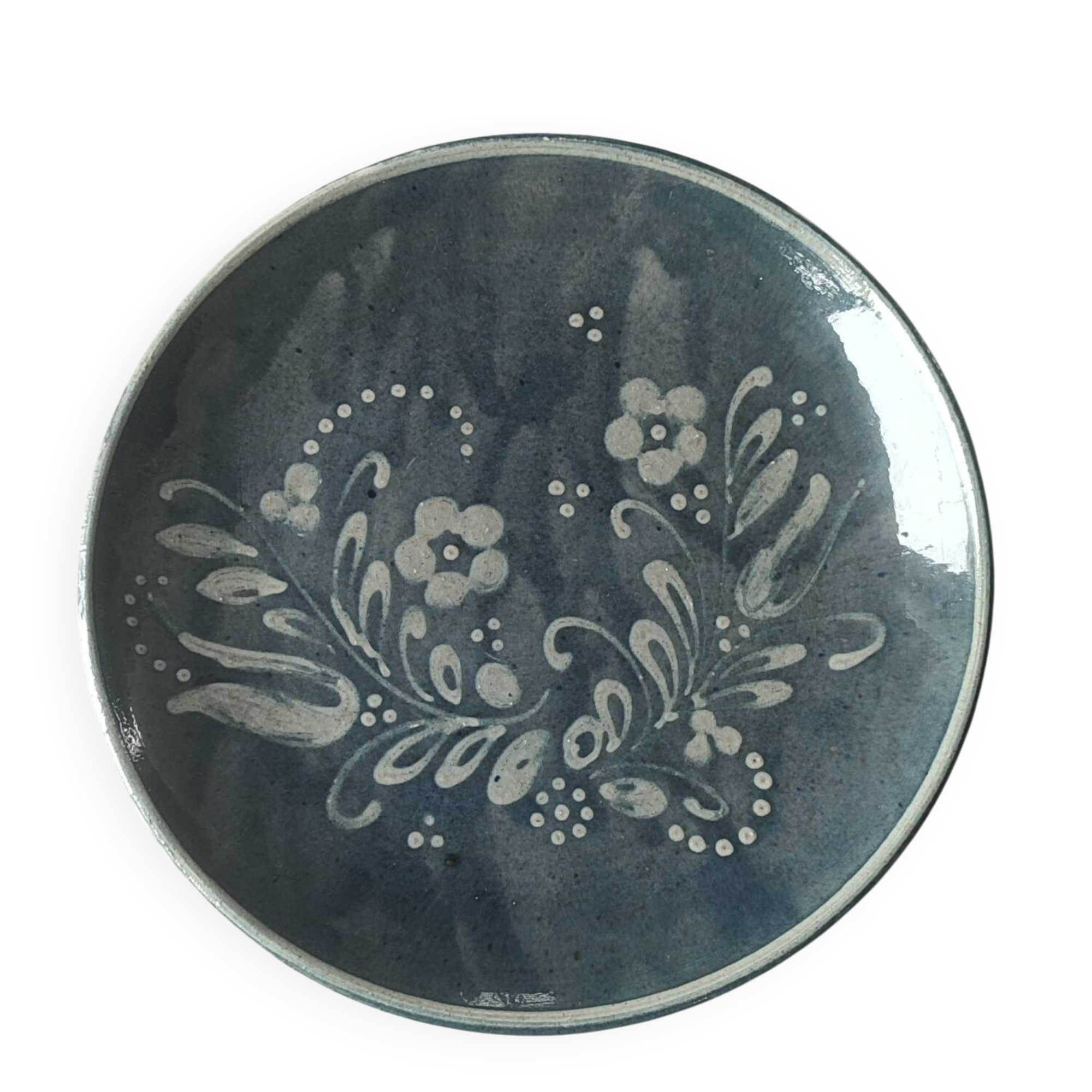 Large stoneware plate from Alsace Vincent Pirard Soufflenheim