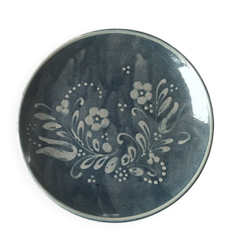 Large stoneware plate from Alsace Vincent Pirard Soufflenheim