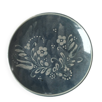 Large stoneware plate from Alsace Vincent Pirard Soufflenheim