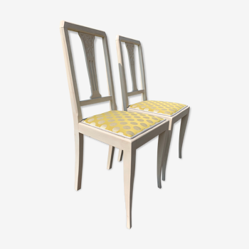 Paire de chaises années 40 restaurées