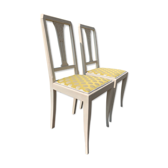 Paire de chaises années 40 restaurées