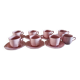 Tea service for 7 people powder pink + sugar bowl