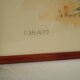 Numbered watercolor lithograph painting "the cane harvest"