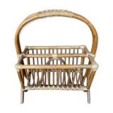 Rattan magazine rack