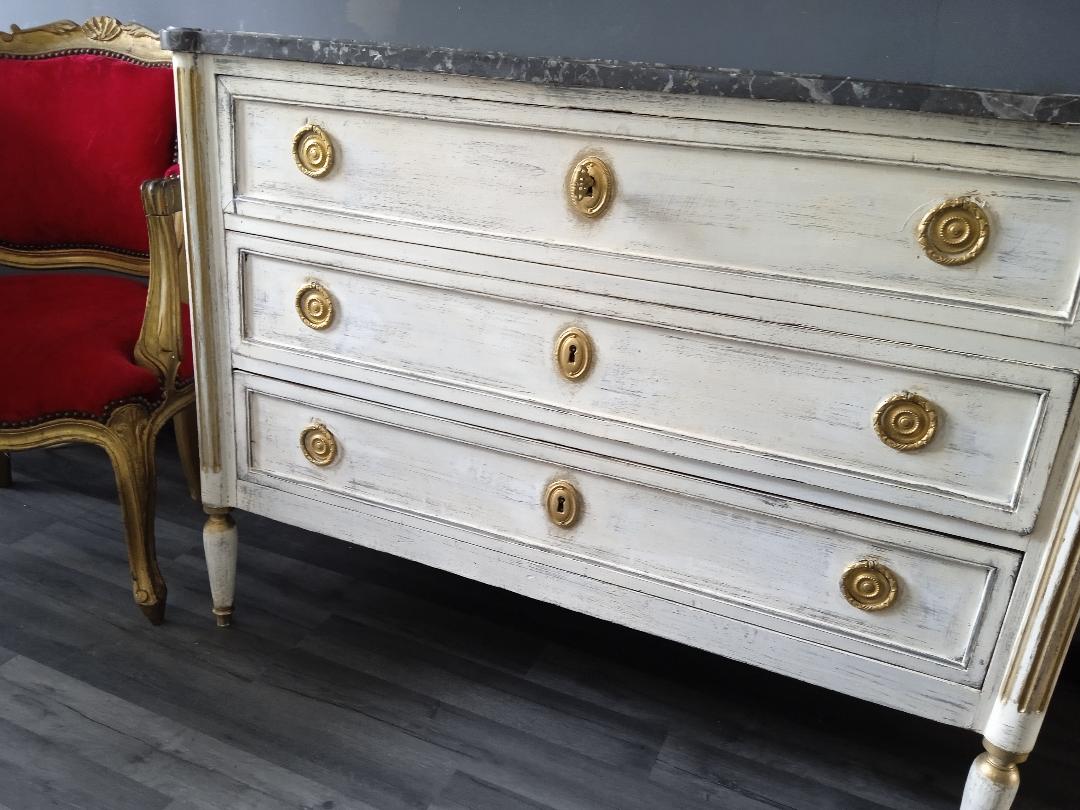 Louis philippe patinated chest of drawers