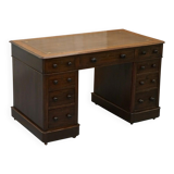 Victorian desk with two columns, hardwood, with VR locks, 1860.