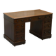 Victorian desk with two columns, hardwood, with VR locks, 1860.