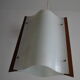 Suspension scandinave teck et verre 1960