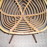 Armchair of child in rattan and metal, 70 years