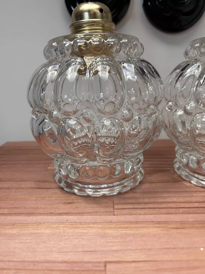 Pair of antique glass wall sconces