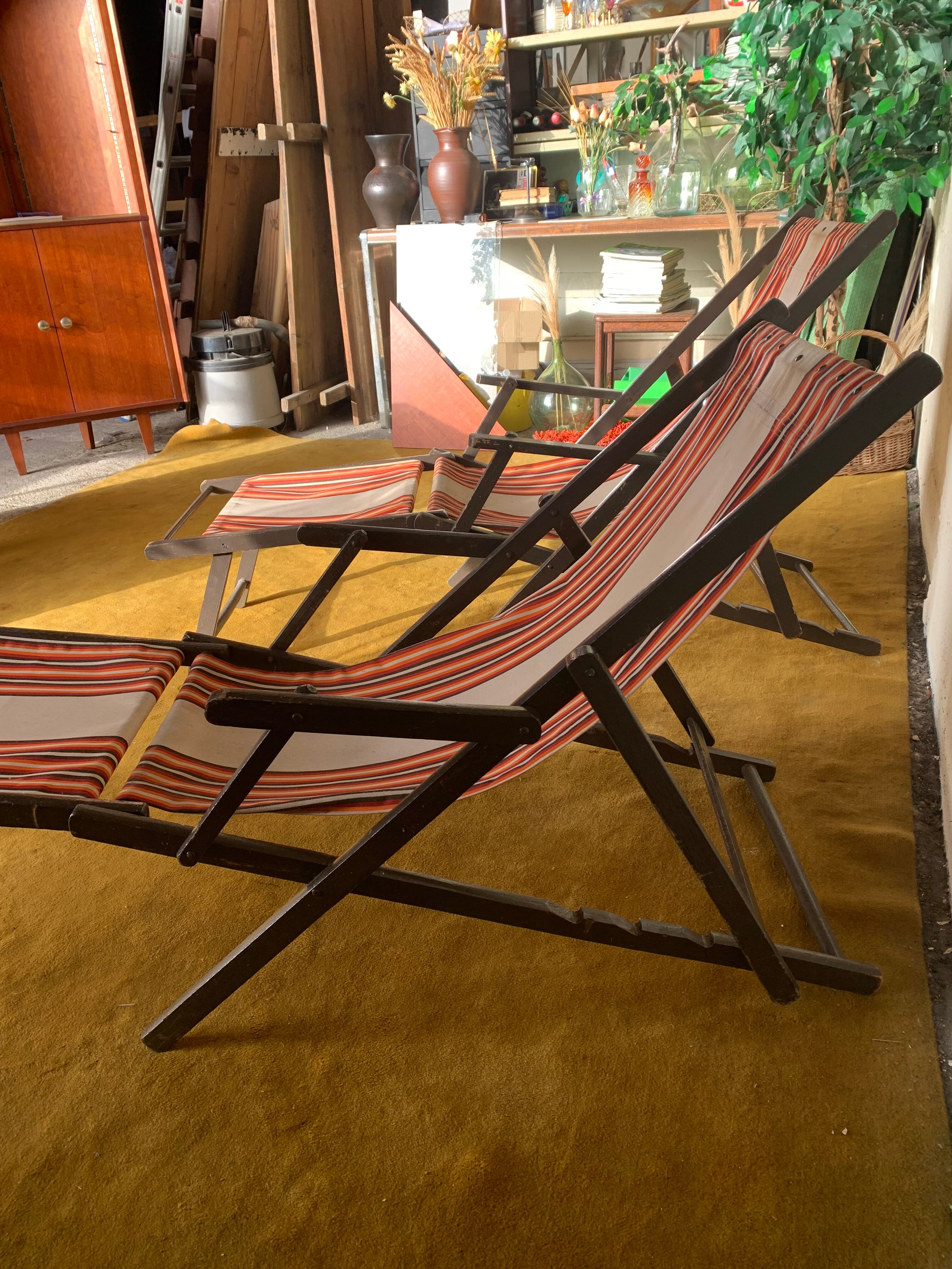 Pair of deck chairs