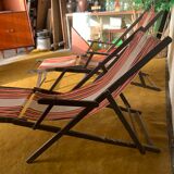 Pair of deck chairs