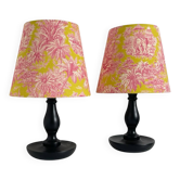 Paire de lampes de chevets années 80