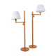 Sculptural modern floor lamps in pine, Yngve Ekström Sweden 1970s