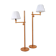 Sculptural modern floor lamps in pine, Yngve Ekström Sweden 1970s