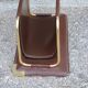 Letter holder in Havana leather and gold metal Longchamp from the 70s