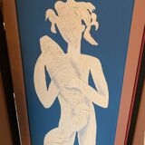 Claustra Expressionist screen " 4 Seasons & 4 Elements ", figurative painting, ca 1940